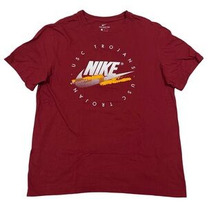 Nike USC Trojans Size L Cardinal-Red Tee (Retail Price $35)